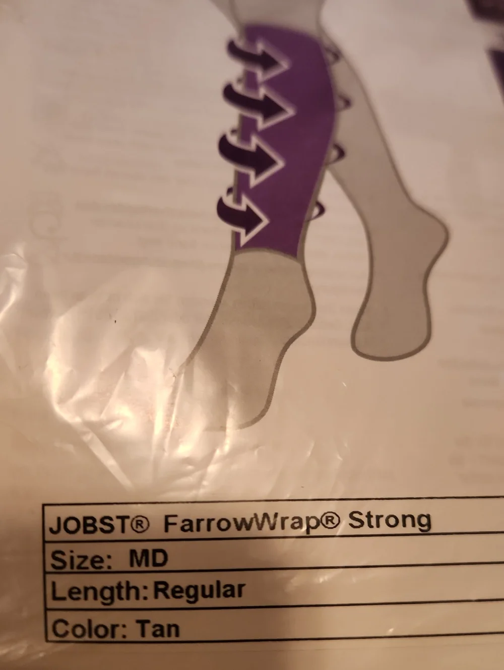 NWOT JOBST FarrowWrap Strong Compression Calf Leg Wrap - Tan Unisex Edema Wrap